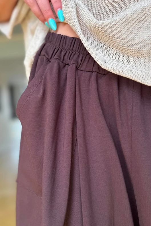 Oscar Pleat Culotte Chocolate